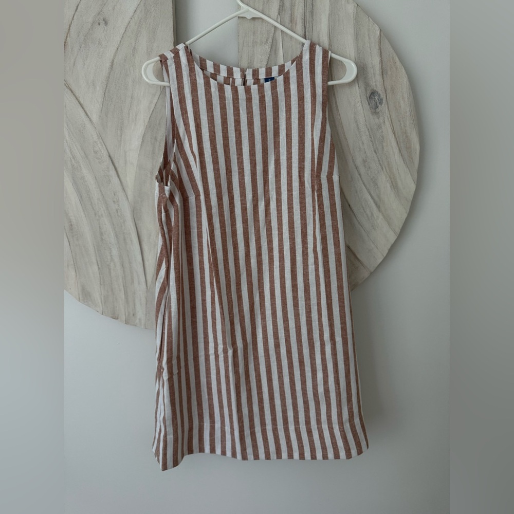 striped linen dress